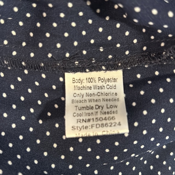 Lightweight navy polka dot blouse from Fun2Fun - large - Picture 8 of 8